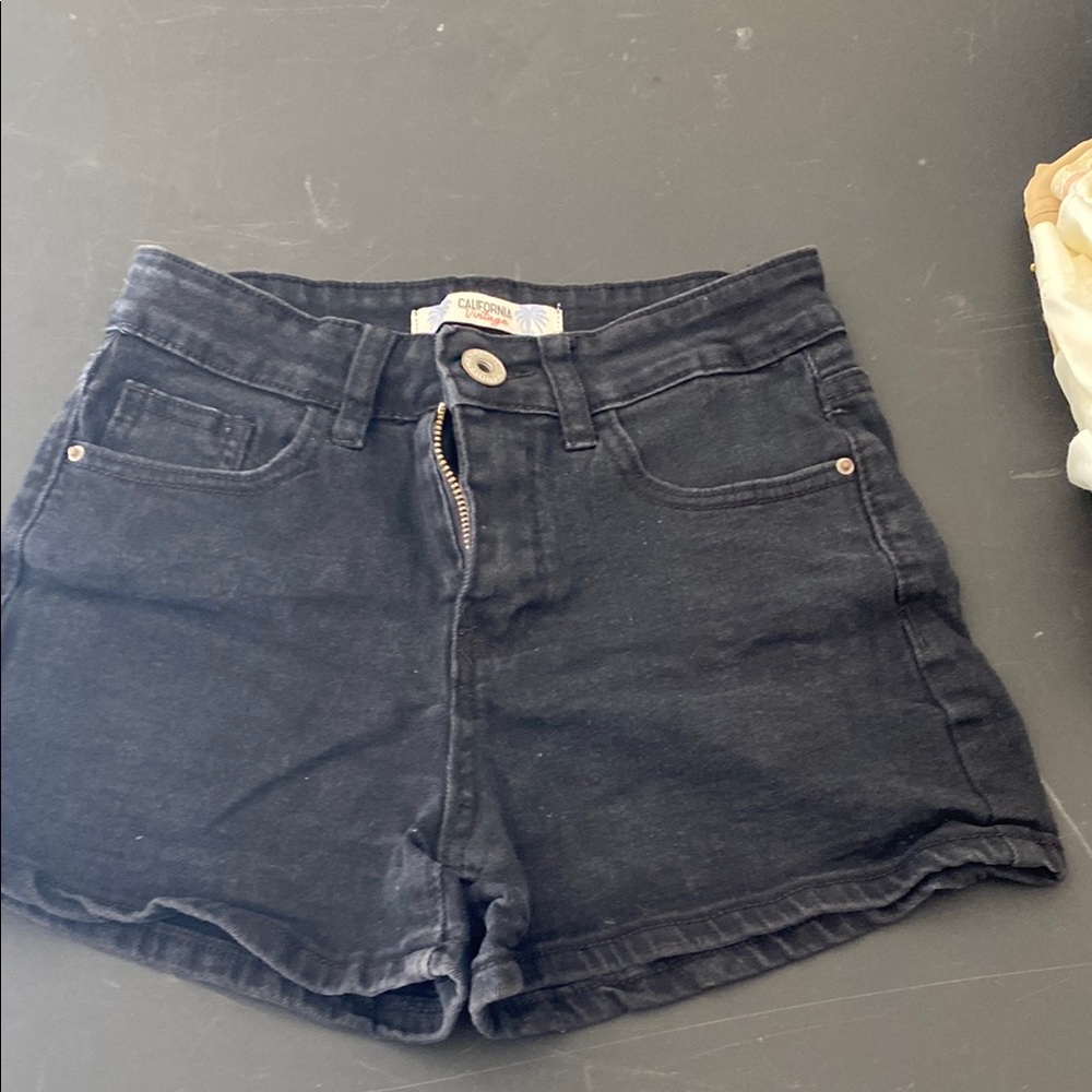 Black Denim Women's Shorts